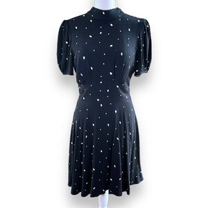 Free People Black Dress with White Dot Print